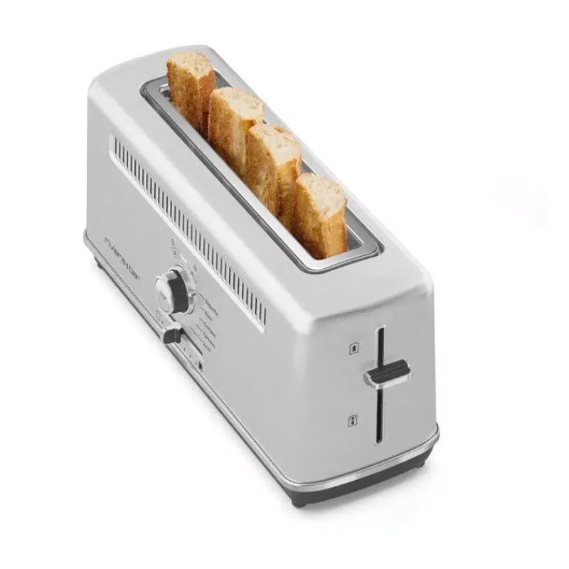 Grille-pains Et Toasters-Riviera&Bar Grille pain électique Expert Toaster Inox 2 fentes Extra-Longues Inox