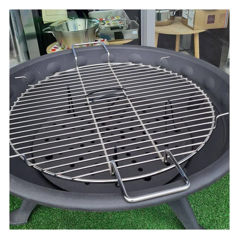 Braseros | Barbecues-INVICTA Grille ronde en acier pour Brasero Cuiseur nomade à bois Iowa