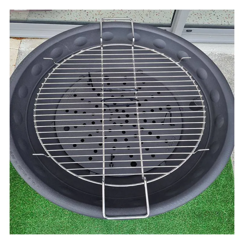 Braseros | Barbecues-INVICTA Grille ronde en acier pour Brasero Cuiseur nomade à bois Iowa