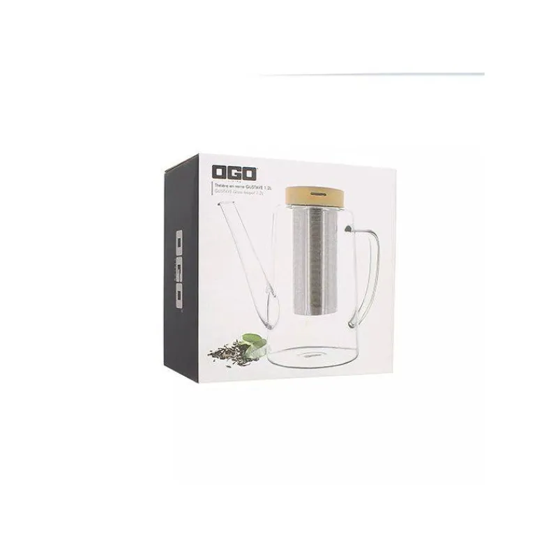 Théières, Cafetières Et Accessoires | Théière En Verre-OGO GUSTAVE Théière en verre borosilicate bouchon bois 1.2 L