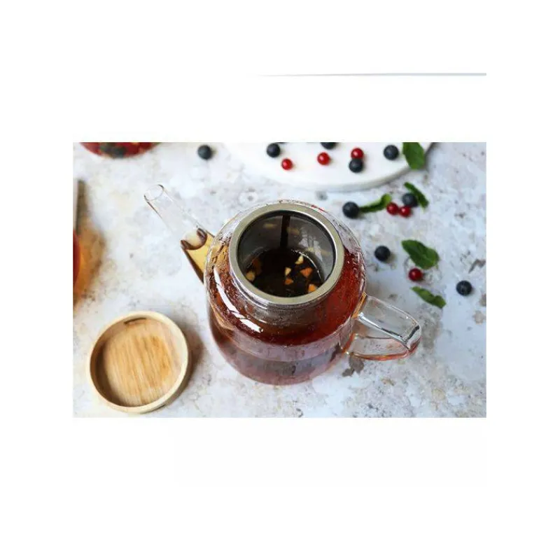 Théières, Cafetières Et Accessoires | Théière En Verre-OGO GUSTAVE Théière en verre borosilicate bouchon bois 1.2 L