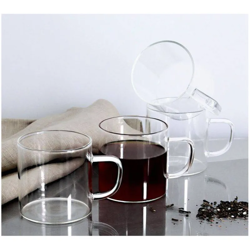 Tasses-OGO HELYA Tasse Thé Café 25 cl Verre borosilicate - les 4