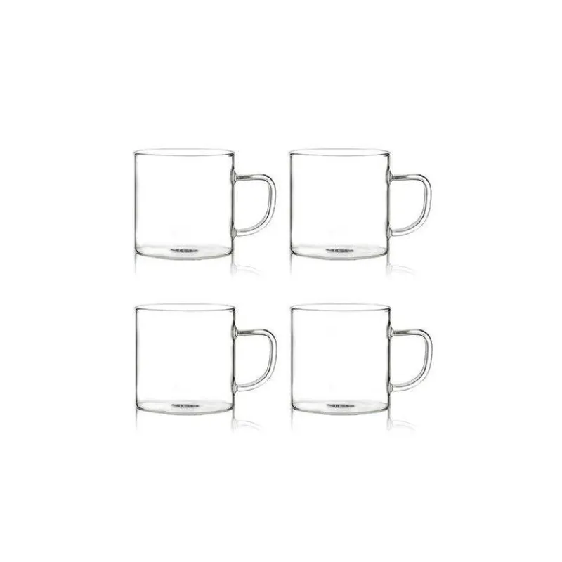 Tasses-OGO HELYA Tasse Thé Café 25 cl Verre borosilicate - les 4