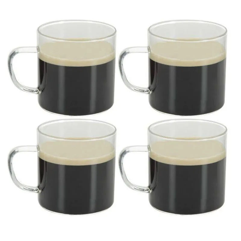 Tasses-OGO HELYA Tasse Thé Café 25 cl Verre borosilicate - les 4