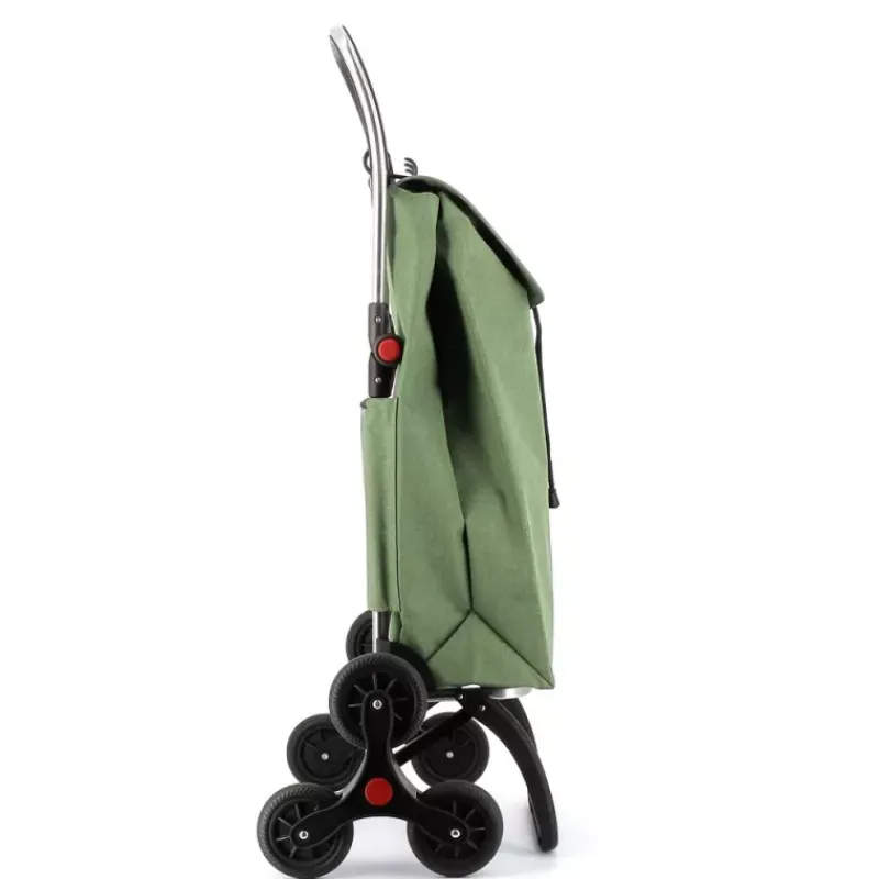 Poussettes De Marché-ROLSER IMAX TWEED Poussette de marché Chariot de courses  6 roues pliable Vert
