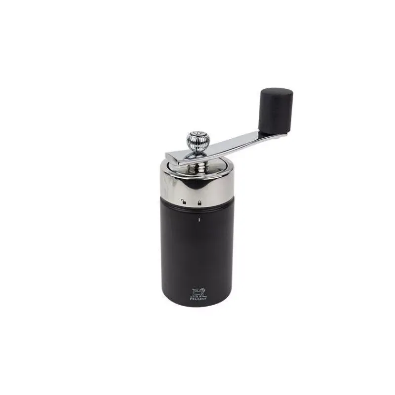 Moulins À Épices-PEUGEOT ISEN Moulin à Muscade Bois et inox à manivelle 15 cm Noir mat