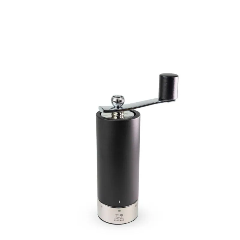 Moulins À Poivre Peugeot | Moulins À Poivre-PEUGEOT ISEN Moulin à Poivre Bois et inox à manivelle 18 cm Noir Mat
