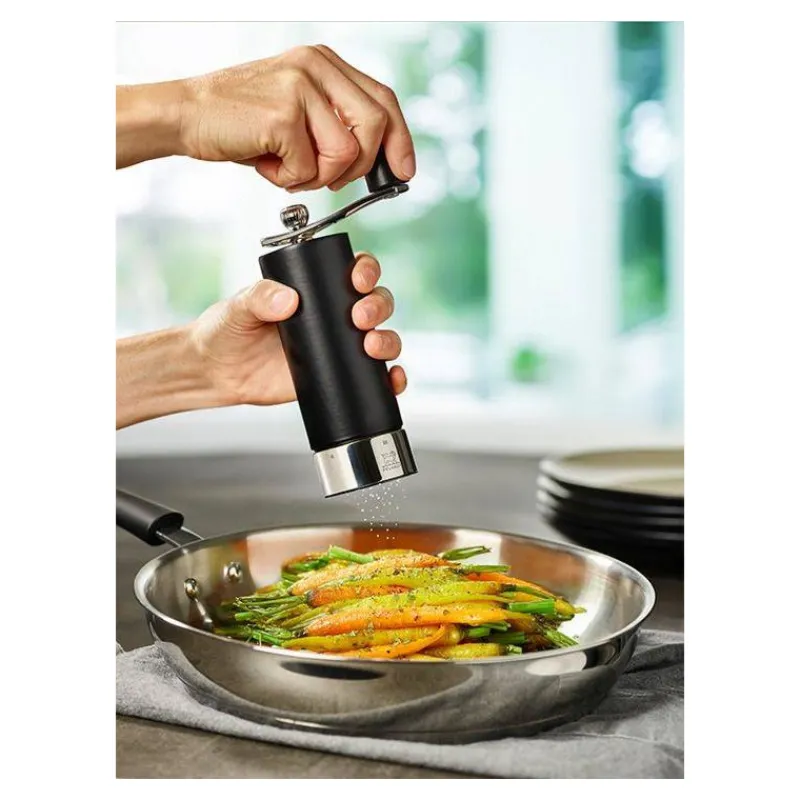 Moulins À Poivre Peugeot | Moulins À Poivre-PEUGEOT ISEN Moulin à Poivre Bois et inox à manivelle 18 cm Noir Mat