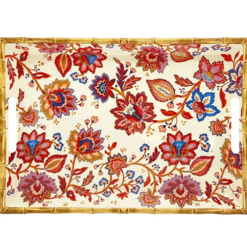 Plateaux Mélamine-Les Jardins de la Comtesse JAIPUR grand plateau en mélamine 50x36 cm