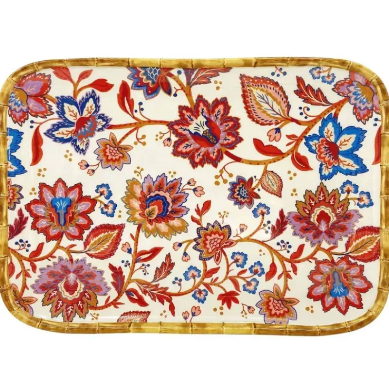 Plateaux Mélamine-Les Jardins de la Comtesse JAIPUR plateau rectangulaire en mélamine 45x32cm