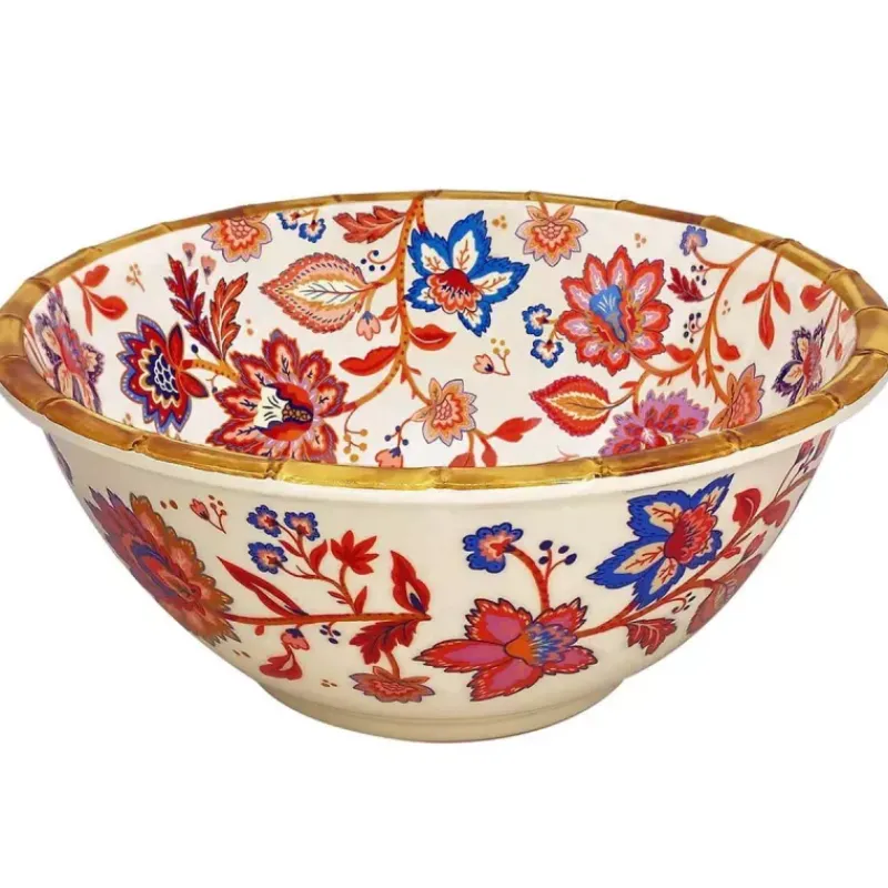 Vaisselle Incassable-Les Jardins de la Comtesse JAIPUR saladier profond en mélamine D25 cm 3 L