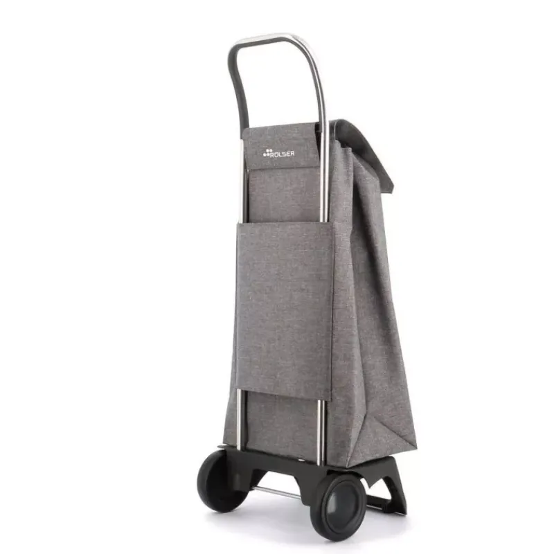 Poussettes De Marché-ROLSER JET TWEED Poussette de marché Chariot de courses 2 roues Gris