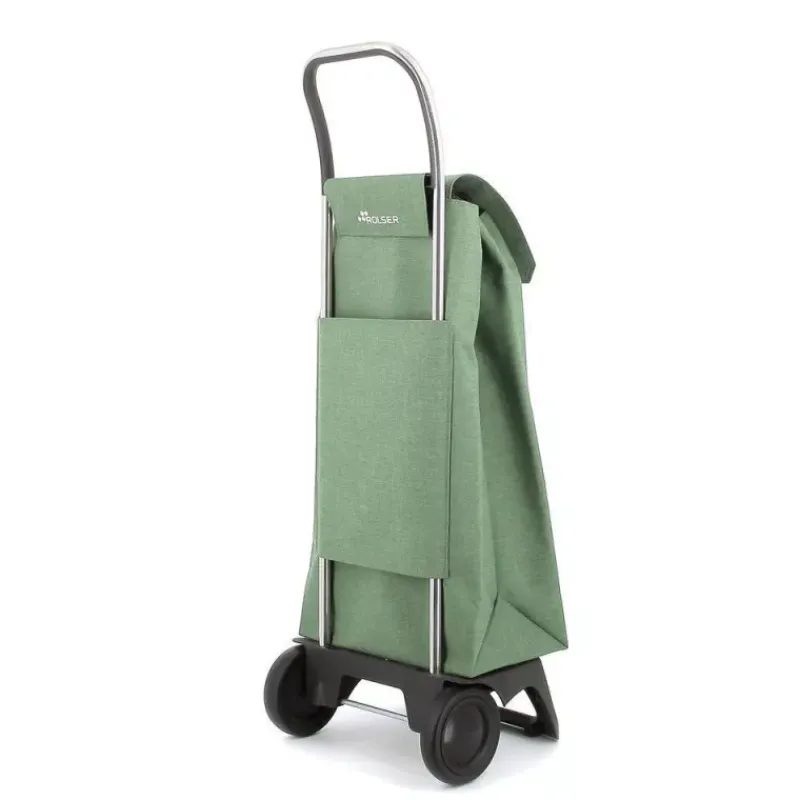Poussettes De Marché-ROLSER JET TWEED Poussette de marché Chariot de courses 2 roues Vert