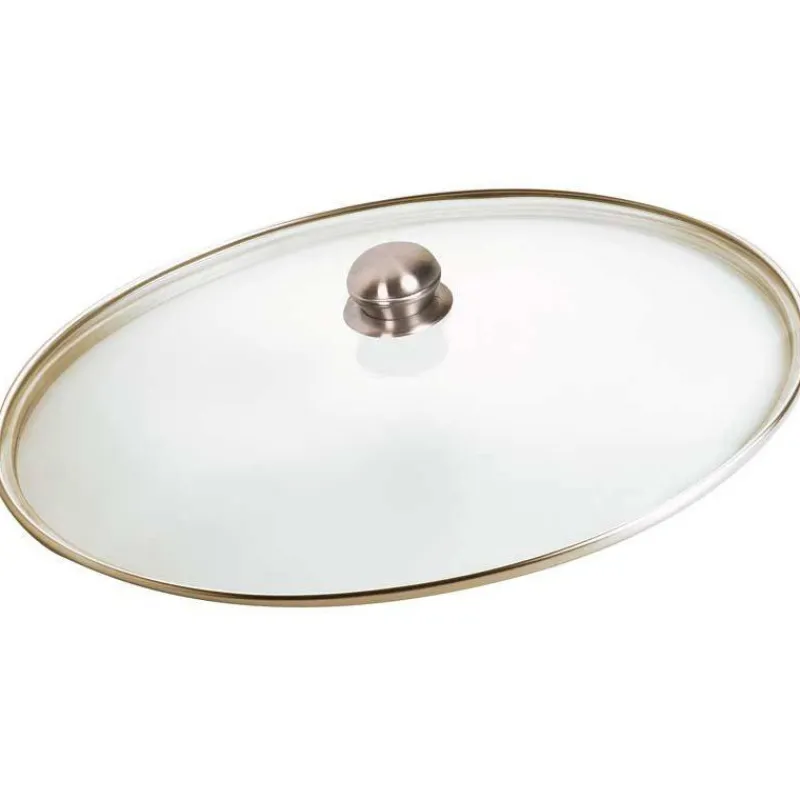 Couvercles En Verre-PENTOLPRESS JULIENNE Couvercle Ovale Verre Serti Inox D34