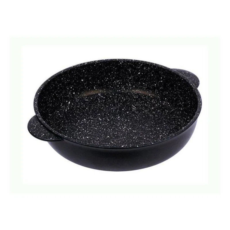 Sauteuses Revêtements Céramique | Sauteuses Revêtements Aspect Pierre-PENTOLPRESS JULIENNE GRANIT Sauteuse en Fonte Aluminium avec couvercle en verre Induction D32