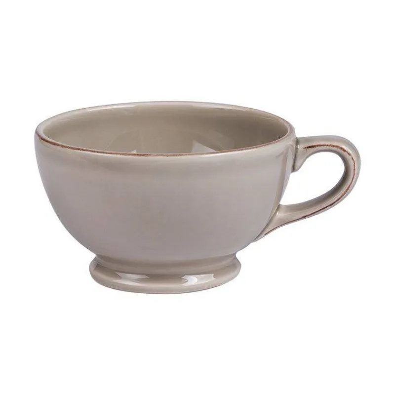 Bols-TABLE PASSION JUMBO PATINE Tasse Bol à anse Déjeuner en Faïence 70 cl Gris