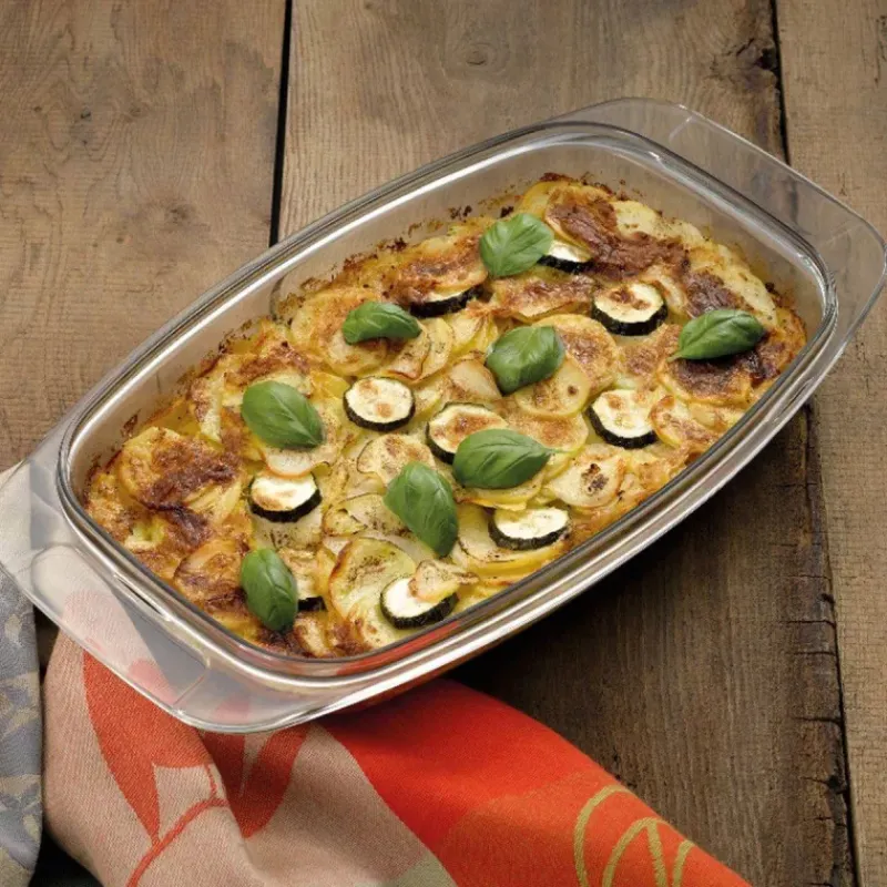 Cocottes En Fonte Aluminium-Kela KERROS Cocotte à braiser rectangulaire et couvercle en verre Induction Noir 6.5 L