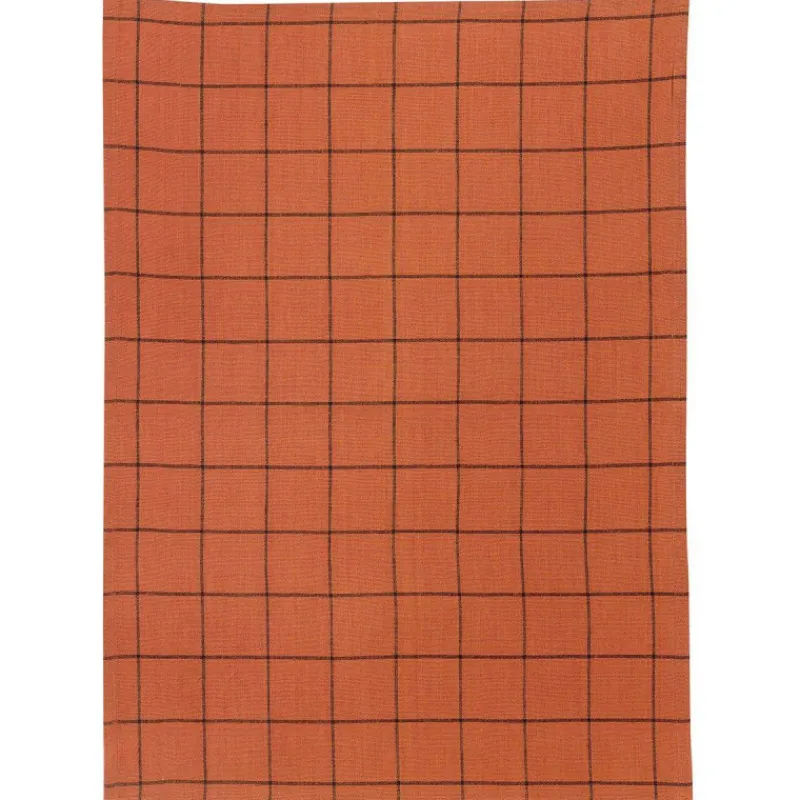 Torchons-WINKLER KILIA Torchon métis Lin et Coton Orange Brique