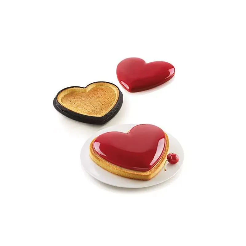 Thème Saint Valentin | Moules À Tarte-SilikoMart KIT TARTE MON AMOUR cercle tarte Coeur et moule en silicone 3Design