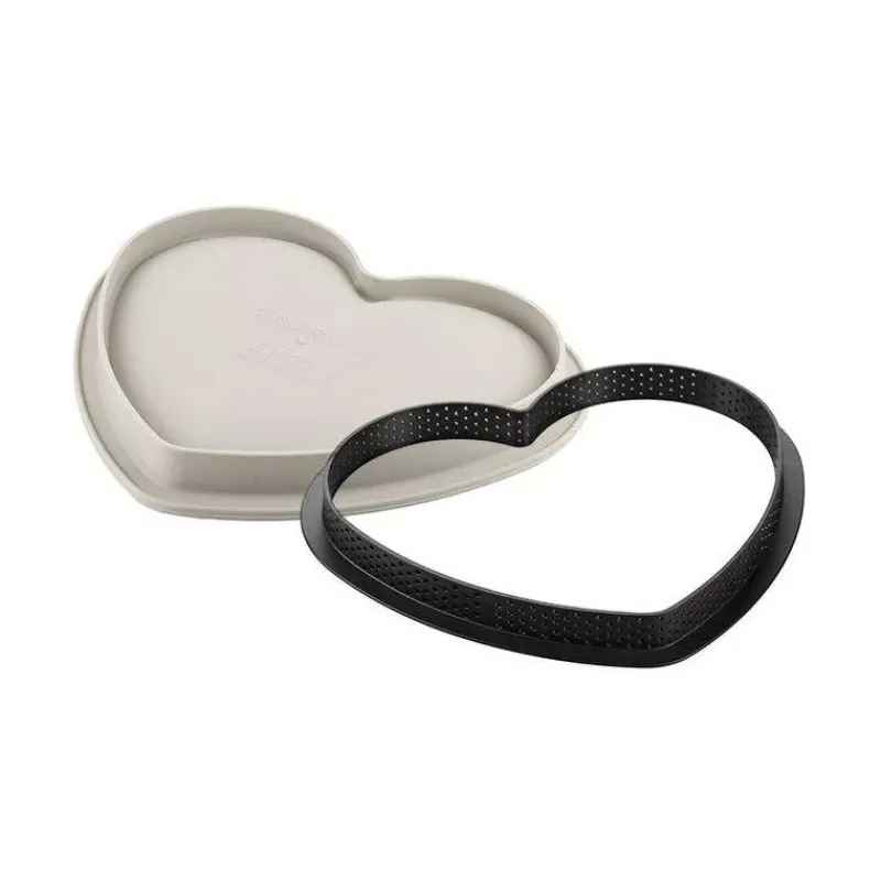 Thème Saint Valentin | Moules À Tarte-SilikoMart KIT TARTE MON AMOUR cercle tarte Coeur et moule en silicone 3Design