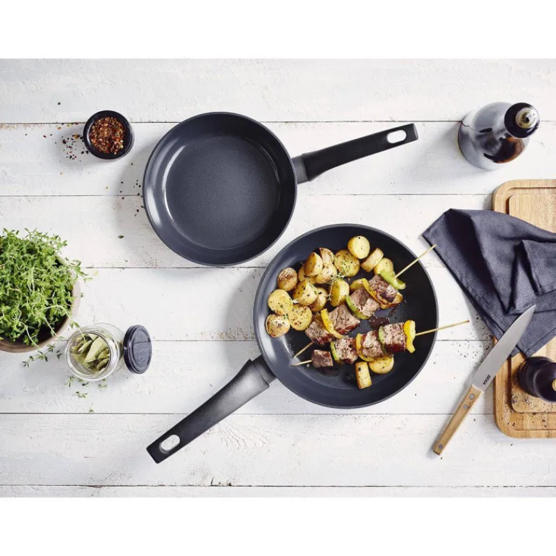 Poêles Avec Revêtement Céramique-BEKA KURO Poêle en Fonte d'Aluminium Revêtement Céramique anti-adhérent D24 cm