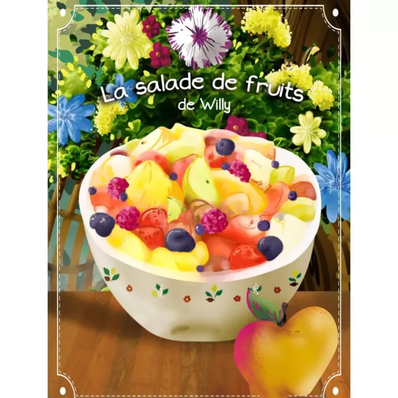 Livres De Cuisine-La Casserolerie La Salade de fruits de WILLY Livre de recettes illustré pour enfants