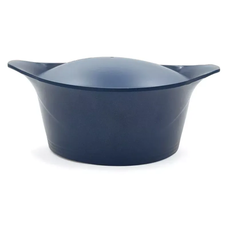 L'incroyable Cocotte Cookut | Cocottes En Fonte Aluminium-COOKUT L´incroyable Cocotte Revêtement céramique Bleu Myrtille - Sans Bouton Ni Manique 20 cm