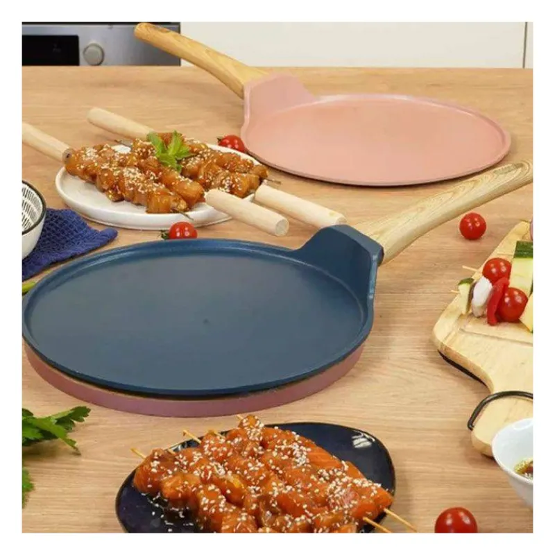 Crêpes | Poêles Avec Revêtement Céramique-COOKUT L´incroyable Crêpière Poêle à Crêpes Plancha Revêtement Céramique 26 cm - Bleu Myrtille