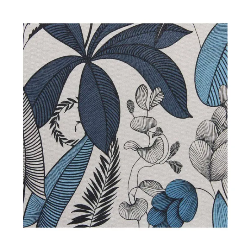 Nappe Table Rectangulaire-Sud Etoffe LOMBOK Nappe 70% coton 30% polyester enduit 200X150 Blue stone