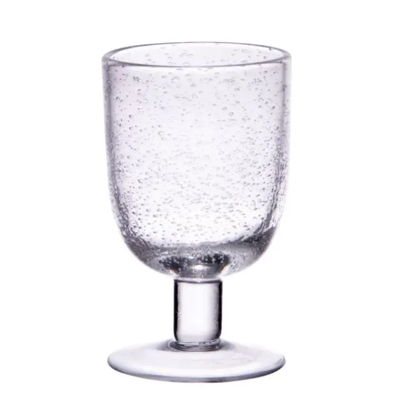Verres À Pied-TABLE PASSION LUBERON verre à pied 28 cl verre bullé transparent