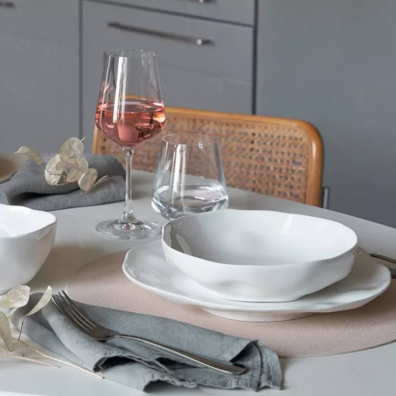 Assiettes Creuses-PORCELLANA BIANCA LUNIA Assiette creuse en porcelaine D21
