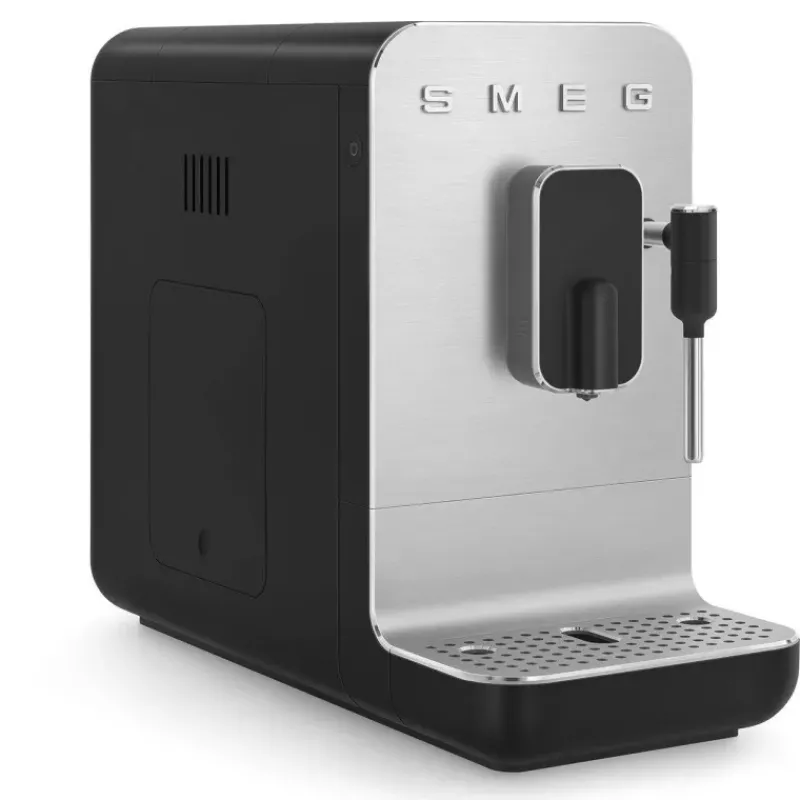 Robots Café | Expressos-SMEG Machine à café automatique avec broyeur et buse intégré Noir mat