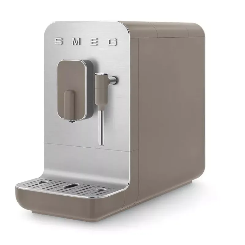 Robots Café | Expressos-SMEG Machine à café automatique avec broyeur et buse intégré Taupe Mat