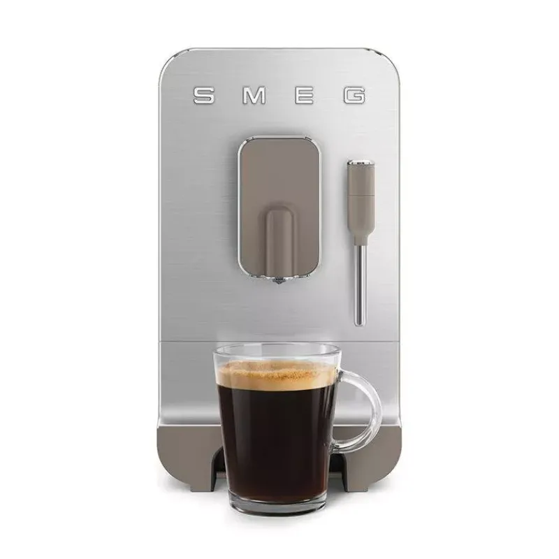 Robots Café | Expressos-SMEG Machine à café automatique avec broyeur et buse intégré Taupe Mat