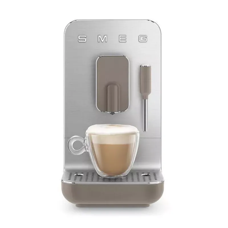 Robots Café | Expressos-SMEG Machine à café automatique avec broyeur et buse intégré Taupe Mat