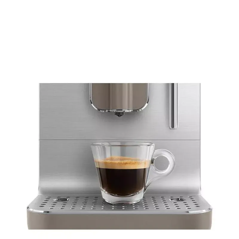 Robots Café | Expressos-SMEG Machine à café automatique avec broyeur et buse intégré Taupe Mat