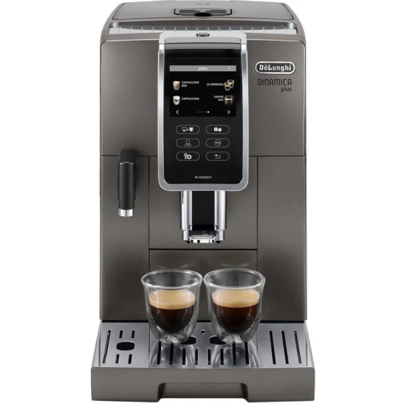 Robots Café-Du00e9Longhi Machine à café Automatique Expresso avec Broyeur Delonghi DINAMICA Titanium Connectable  SC