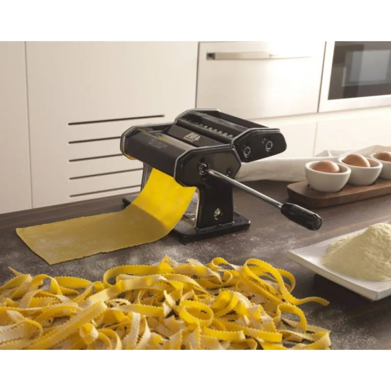 Préparer Les Pâtes-MARCATO Machine à pâtes manuelle ATLAS 150 Noir