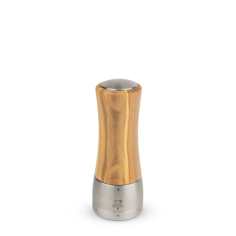 Moulins À Sel-PEUGEOT MADRAS Moulin à Sel 16 cm Bois Inox Bois olivier SC