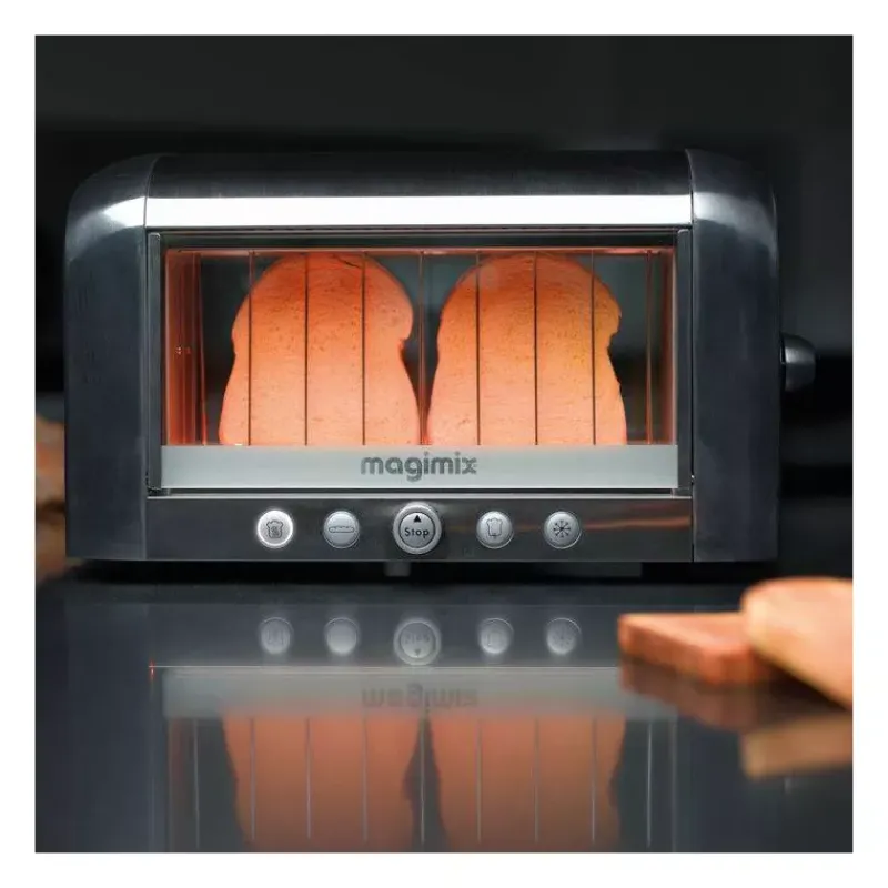 Grille-pains Et Toasters | Grille-pains Et Toasters Fabriqués En France-MAGIMIX Toaster Grille Pain électrique VISION Inox Brossé et Poli Brillant