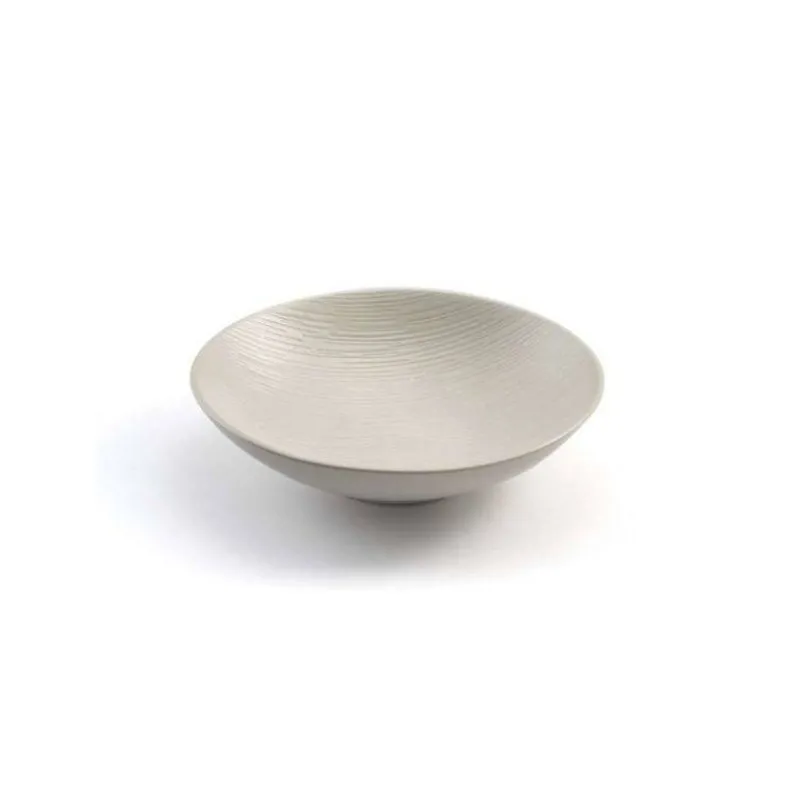 Assiettes Creuses-Mu00e9dard de NOBLAT MAGMA Assiette Creuse en Grès Médard de NOBLAT D19 Ivoire SC