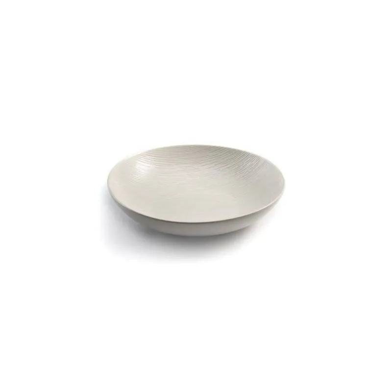 Assiettes Creuses-Mu00e9dard de NOBLAT MAGMA Assiette Creuse gourmet en Grès Médard de NOBLAT D25 Ivoire  SC