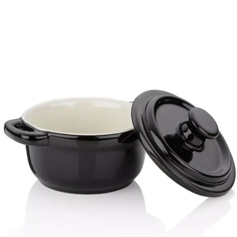 Cocottes En Céramique-Kela MALIN Mini cocotte ronde en céramique D14 Noir
