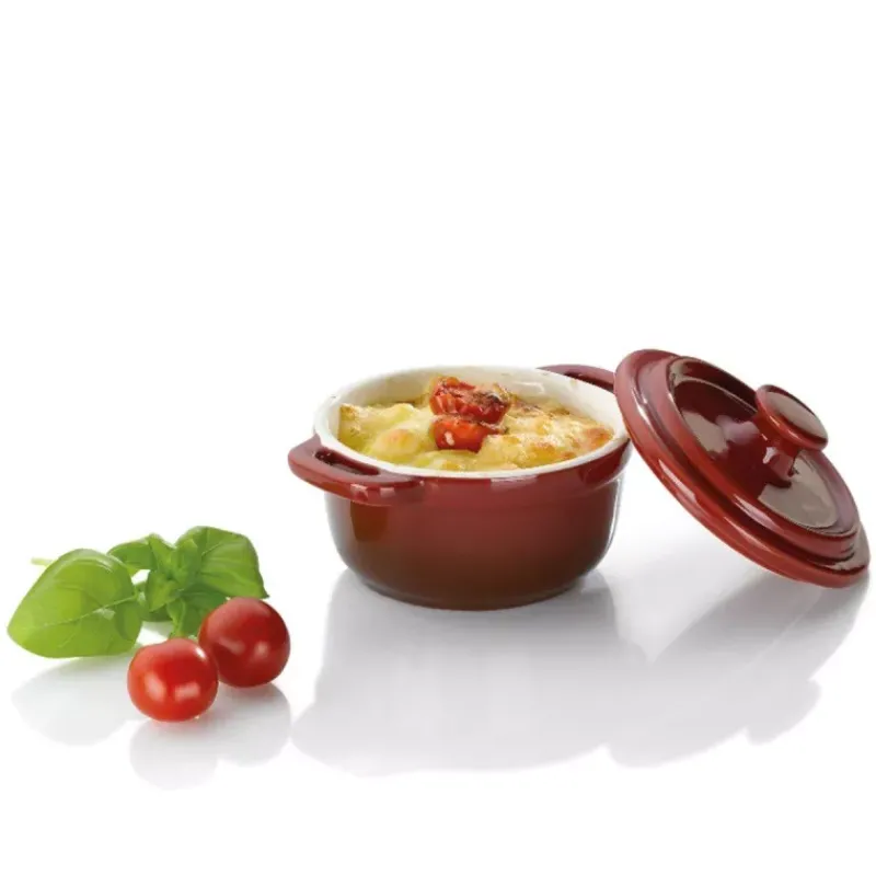 Cocottes En Céramique-Kela MALIN Mini cocotte ronde en céramique D14 Rouge