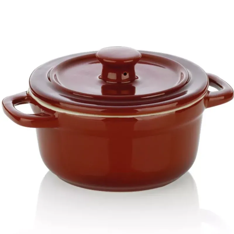 Cocottes En Céramique-Kela MALIN Mini cocotte ronde en céramique D14 Rouge