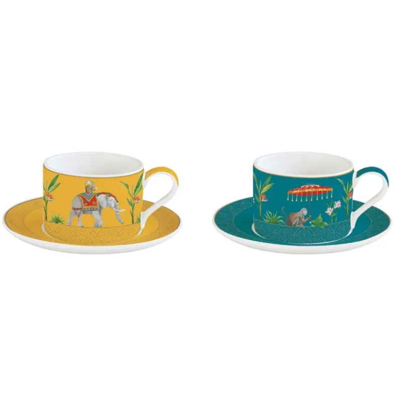 Tasses-Easy Life MARAJAH Coffret Duo Paire Tasse à Déjeuner Porcelaine EASYLIFE