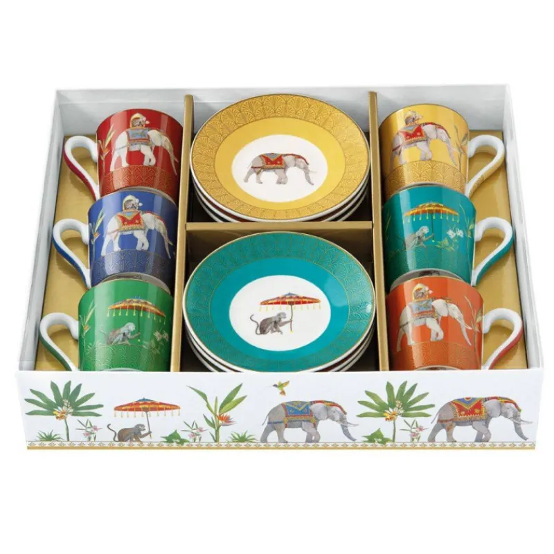 Tasses Expresso-Easy Life MARAJAH Coffret Paire Tasse Café Expresso Porcelaine EASYLIFE - les 6