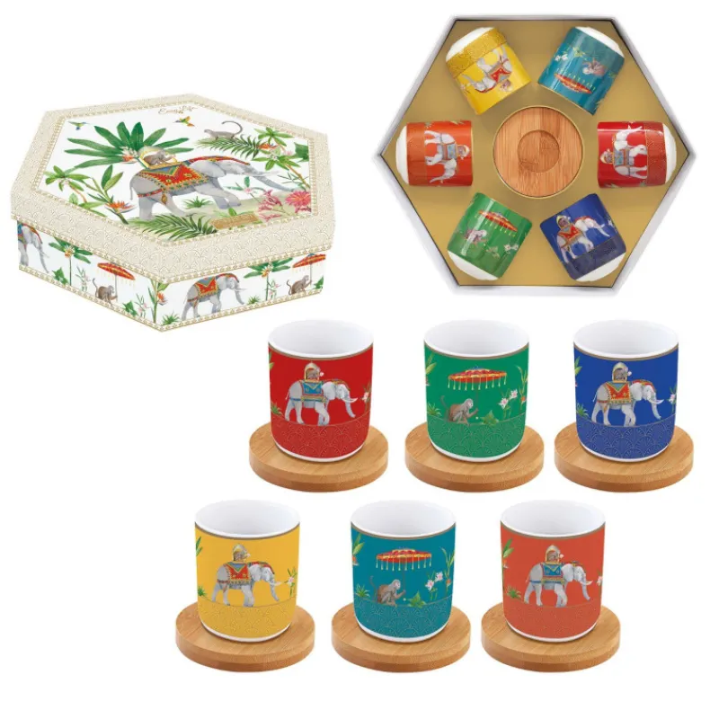 Tasses Expresso-Easy Life MARAJAH Coffret Tasse Expresso Porcelaine EASYLIFE- les 6 SC