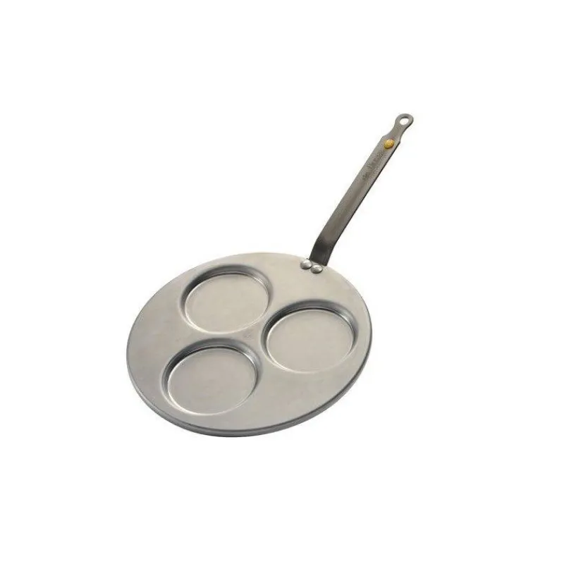 Poêles En Acier-De Buyer MINERAL Poêle à blinis en tôle d´acier cire d´abeille D 27 cm