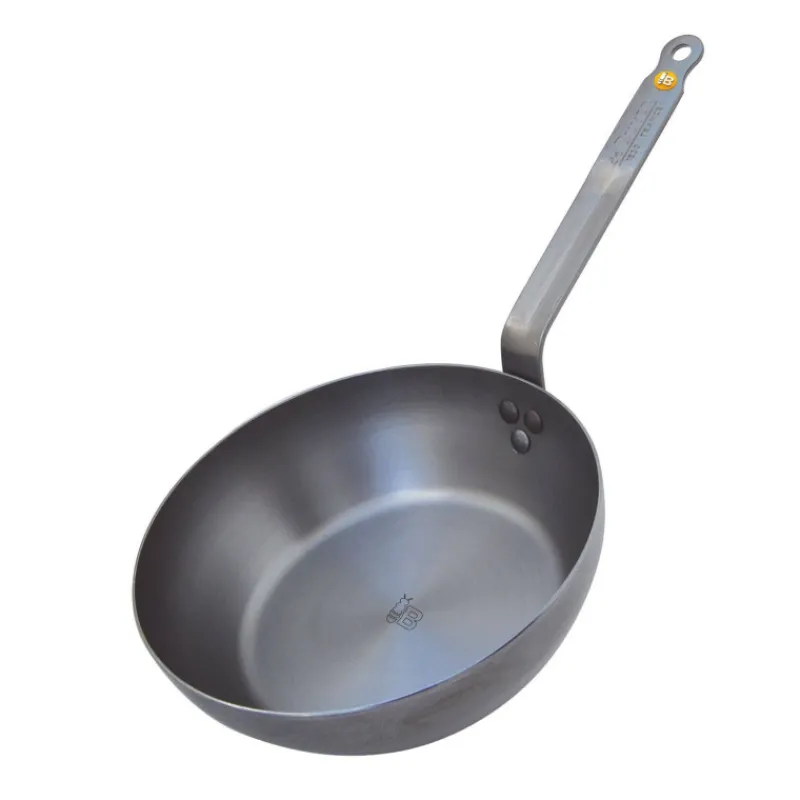 Poêles En Acier-De Buyer MINERAL Poêle Paysanne à bord haut en tôle d´acier cire d´abeille D 24 cm